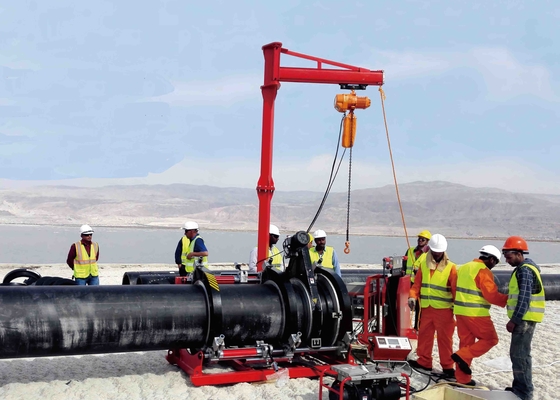 380V 36''IPS एचडीपीई थर्मोफ्यूजन मशीन 1360KG अर्ध स्वचालित