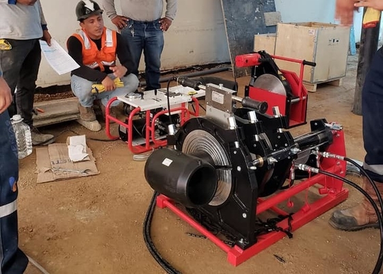 220V एचडीपीई बट फ्यूजन वेल्डिंग मशीन, आईपीएस 14 "एचडीपीई हाइड्रोलिक वेल्डिंग मशीन
