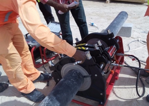 315MM हाइड्रोलिक बट फ्यूजन वेल्डिंग मशीन थर्मोफ्यूजन PVDF