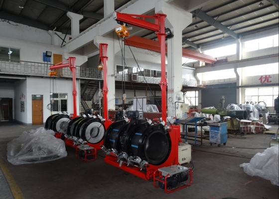 415V हाइड्रोलिक पे पाइप फ्यूजन वेल्डिंग मशीन 800MM सुरक्षा 24 महीने की वारंटी