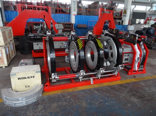 415V हाइड्रोलिक पे पाइप फ्यूजन वेल्डिंग मशीन 800MM सुरक्षा 24 महीने की वारंटी