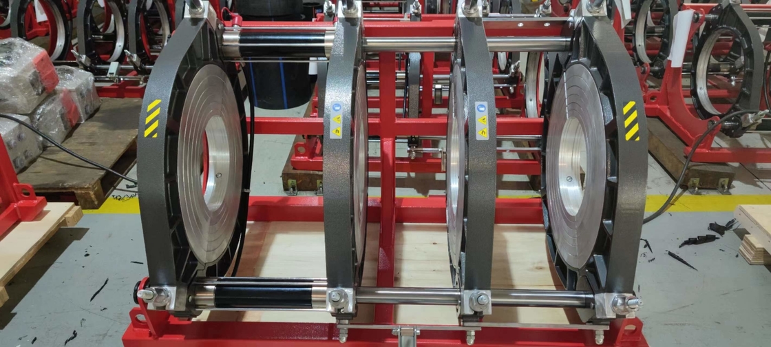 0-999s हीटिंग प्लेट टाइम एचडीपीई बट फ्यूजन वेल्डिंग मशीन 0.75kw प्लानिंग टूल पावर